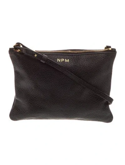 Pre-owned Cuyana Leather Messenger Bag In Black