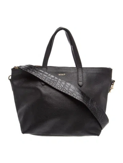 Pre-owned Cuyana Leather Messenger Bag In Black