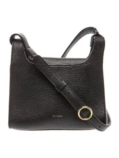 Pre-owned Cuyana Leather Messenger Bag In Black