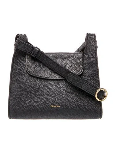 Pre-owned Cuyana Leather Messenger Bag In Black