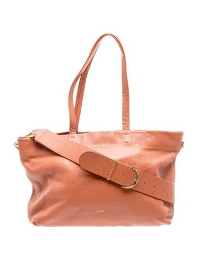 Pre-owned Cuyana Leather Messenger Bag In Brown