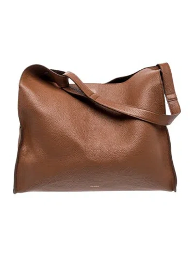Pre-owned Cuyana Leather Messenger Bag In Brown