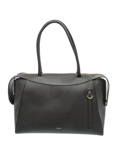 Pre-owned Cuyana Leather Messenger Bag In Brown