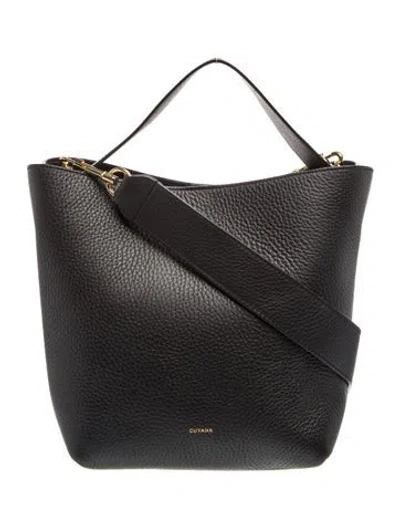 Pre-owned Cuyana Leather Messenger Bag In Grey