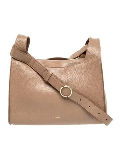 Pre-owned Cuyana Leather Messenger Bag In Neutral