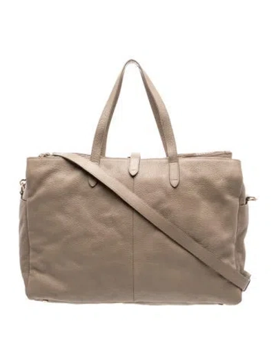 Pre-owned Cuyana Leather Messenger Bag In Neutral