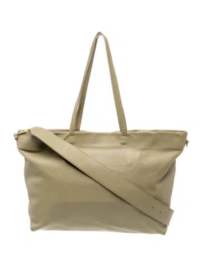 Pre-owned Cuyana Leather Messenger Bag In Neutral