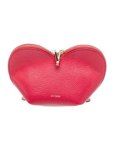 Pre-owned Cuyana Leather Minaudière In Red