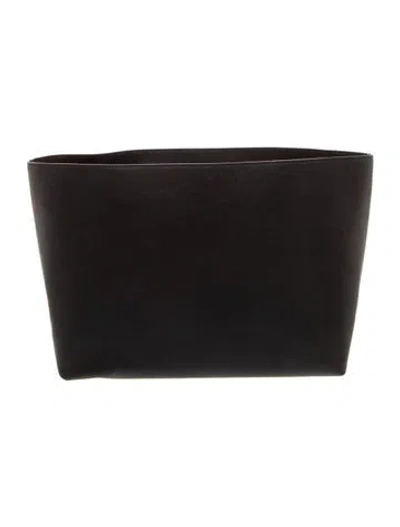 Pre-owned Cuyana Leather Portfolio In Black