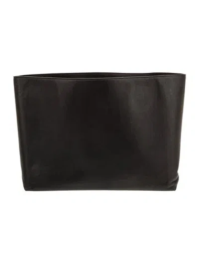 Pre-owned Cuyana Leather Portfolio In Black