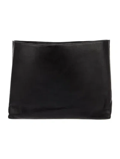 Pre-owned Cuyana Leather Portfolio In Black