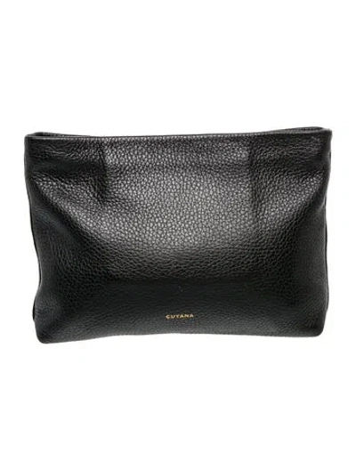 Pre-owned Cuyana Leather Portfolio In Black