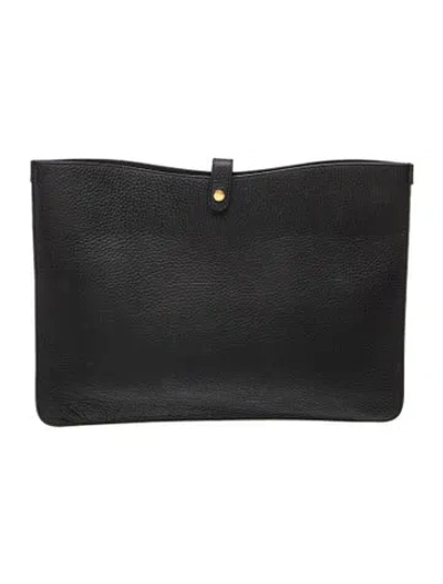 Pre-owned Cuyana Leather Portfolio In Black