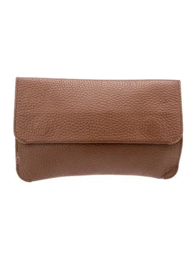 Pre-owned Cuyana Leather Portfolio In Brown