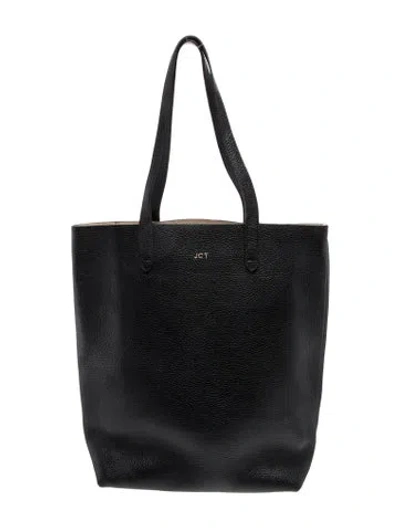 Pre-owned Cuyana Leather Shoulder Bag In Black