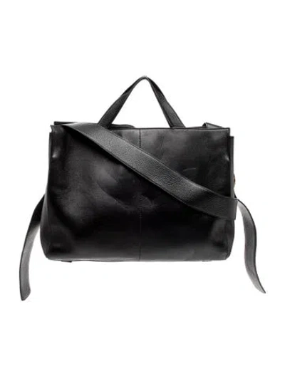 Pre-owned Cuyana Leather Shoulder Bag In Black
