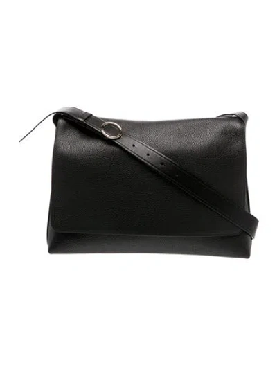 Pre-owned Cuyana Leather Shoulder Bag In Black