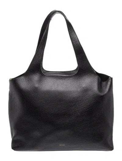 Pre-owned Cuyana Leather Shoulder Bag In Black