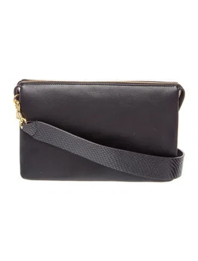 Pre-owned Cuyana Leather Shoulder Bag In Black