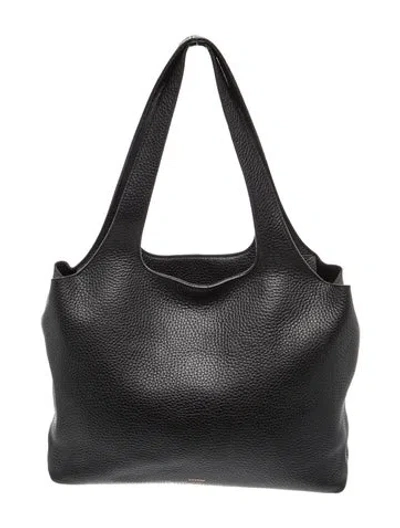 Pre-owned Cuyana Leather Shoulder Bag In Black
