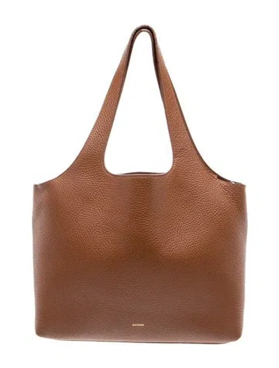 Pre-owned Cuyana Leather Shoulder Bag In Brown