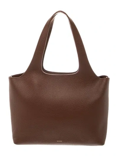 Pre-owned Cuyana Leather Shoulder Bag In Brown