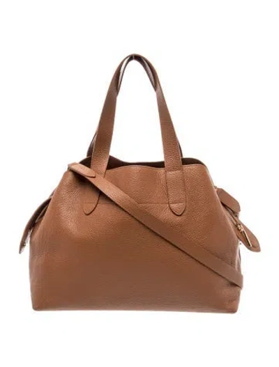 Pre-owned Cuyana Leather Shoulder Bag In Brown