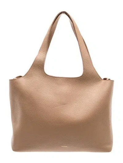 Pre-owned Cuyana Leather Shoulder Bag In Brown