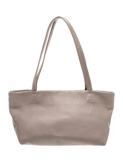 Pre-owned Cuyana Leather Shoulder Bag In Gray