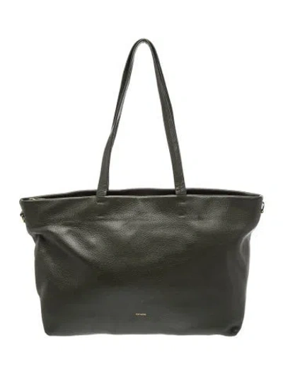 Pre-owned Cuyana Leather Shoulder Bag In Green