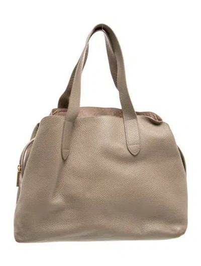 Pre-owned Cuyana Leather Shoulder Bag In Neutral