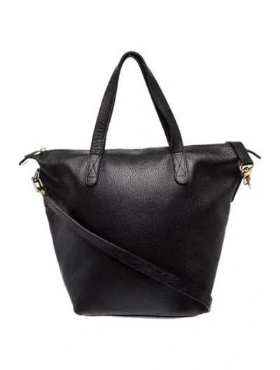 Pre-owned Cuyana Leather Top Handle Bag In Black