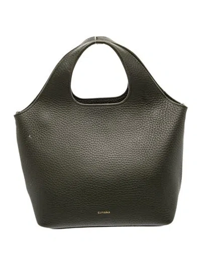 Pre-owned Cuyana Leather Top Handle Bag In Black