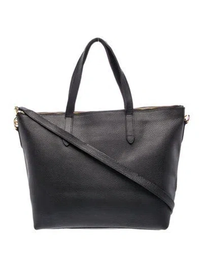 Pre-owned Cuyana Leather Top Handle Bag In Black