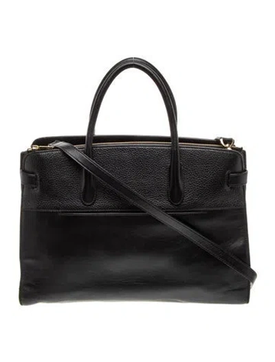 Pre-owned Cuyana Leather Top Handle Bag In Black