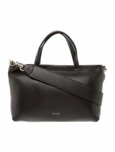 Pre-owned Cuyana Leather Top Handle Bag In Black