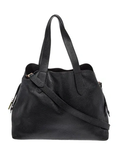 Pre-owned Cuyana Leather Top Handle Bag In Black