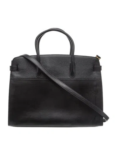 Pre-owned Cuyana Leather Top Handle Bag In Black