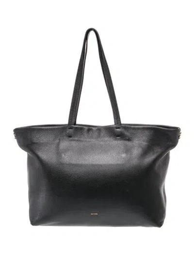 Pre-owned Cuyana Leather Top Handle Bag In Black