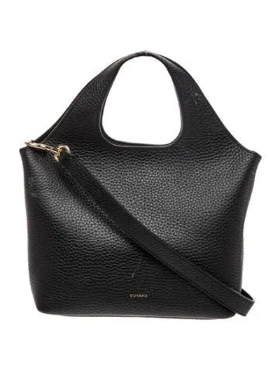 Pre-owned Cuyana Leather Top Handle Bag In Black