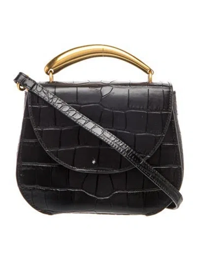 Pre-owned Cuyana Leather Top Handle Bag In Black