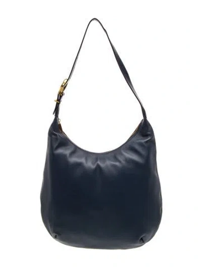 Pre-owned Cuyana Leather Top Handle Bag In Blue