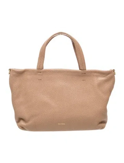 Pre-owned Cuyana Leather Top Handle Bag In Brown