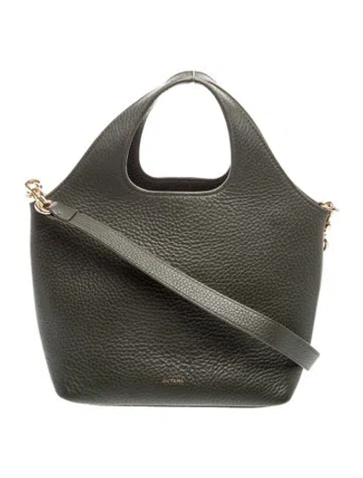 Pre-owned Cuyana Leather Top Handle Bag In Green