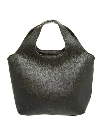 Pre-owned Cuyana Leather Top Handle Bag In Grey