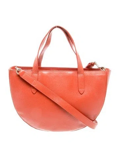 Pre-owned Cuyana Leather Top Handle Bag In Orange