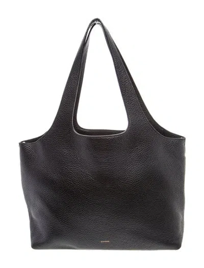 Pre-owned Cuyana Leather Tote In Black