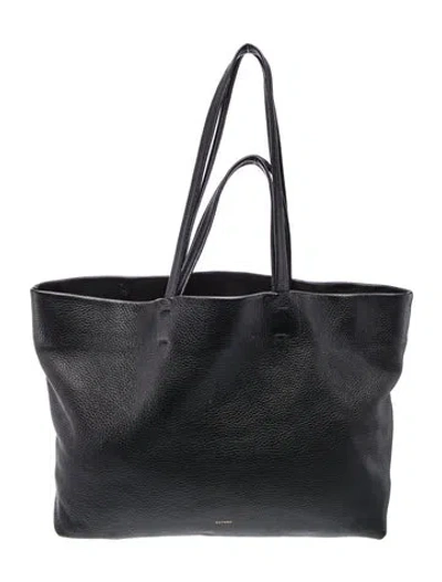 Pre-owned Cuyana Leather Tote In Black