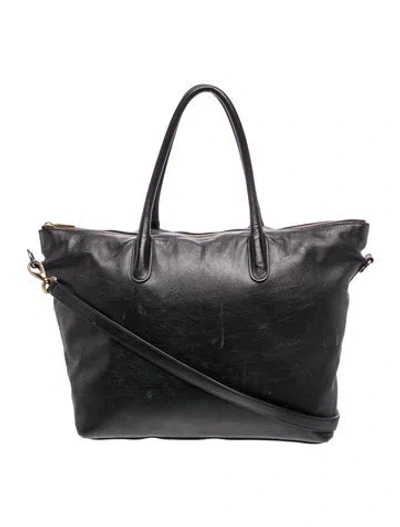 Pre-owned Cuyana Leather Tote In Black