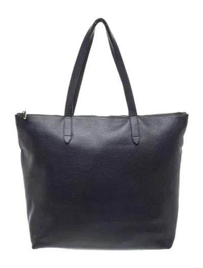 Pre-owned Cuyana Leather Tote In Blue